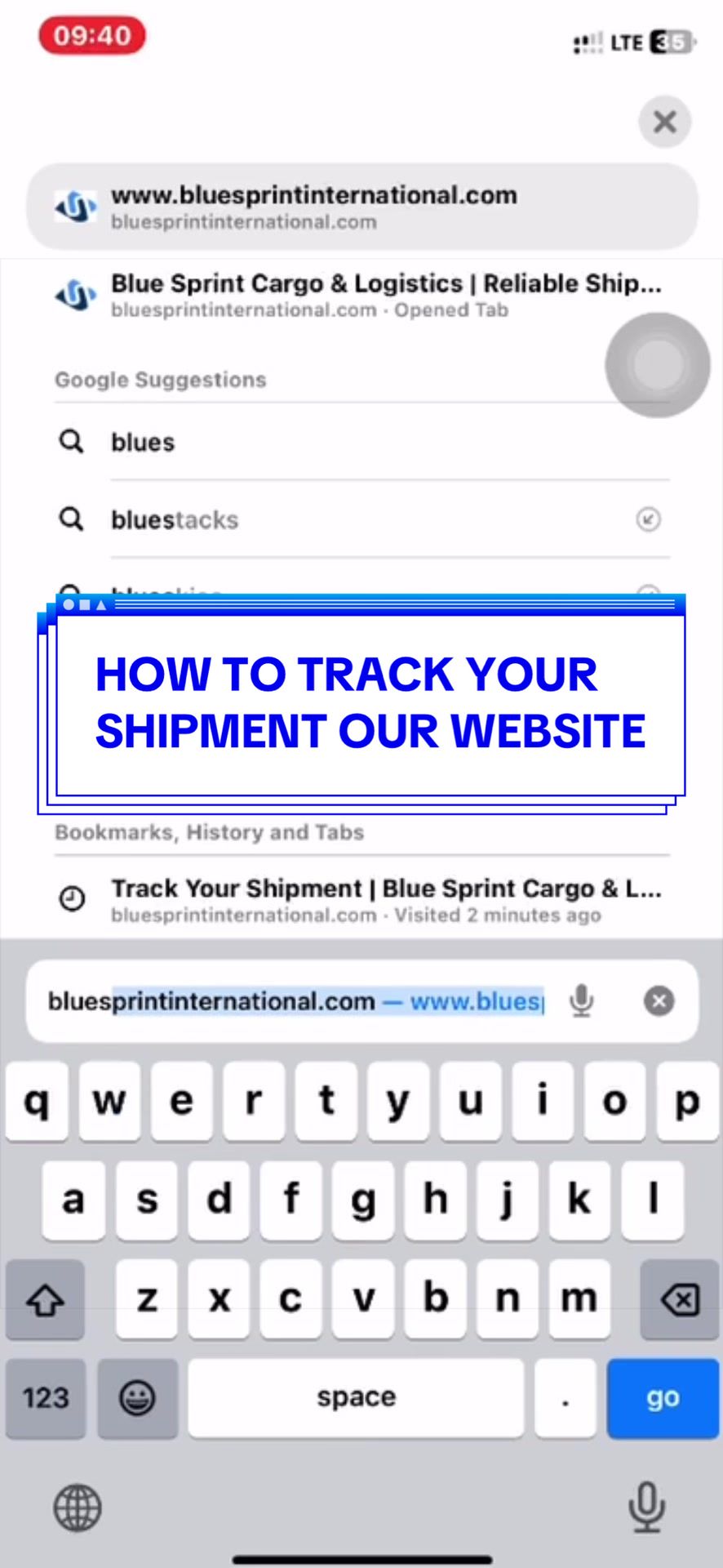 How to Track Your Shipment on the Blue Sprint Website